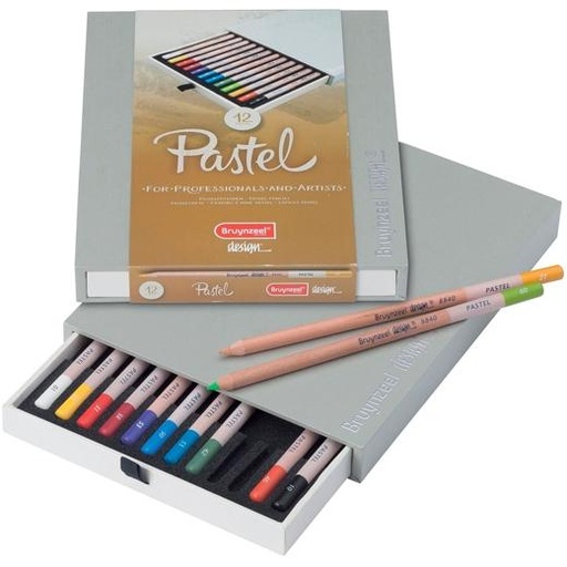 TALENS - BRUYNZEEL CAJA DE 12 LÁPICES DE PASTEL COLORES SURTIDOS -ESTUCHE DE LUJO- (Ref.8840H12)