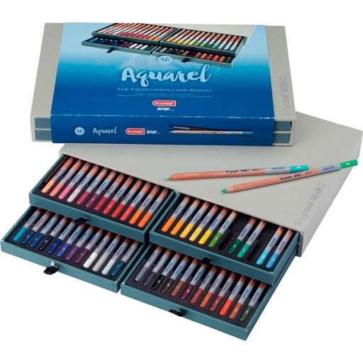 TALENS - BRUYNZEEL CAJA DE 48 LÁPICES DE ACUARELA DESIGN COLORES SURTIDOS -ESTUCHE DE LUJO- (Ref.8835H48)