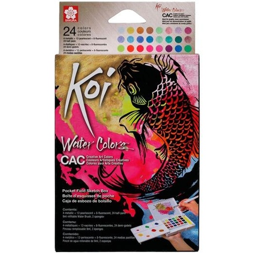 TALENS - SAKURA KOI WATER COLORS SKETCH BOX 24 CREATIVE ART COLORES SURTIDOS (Ref.XNCW24MPN)