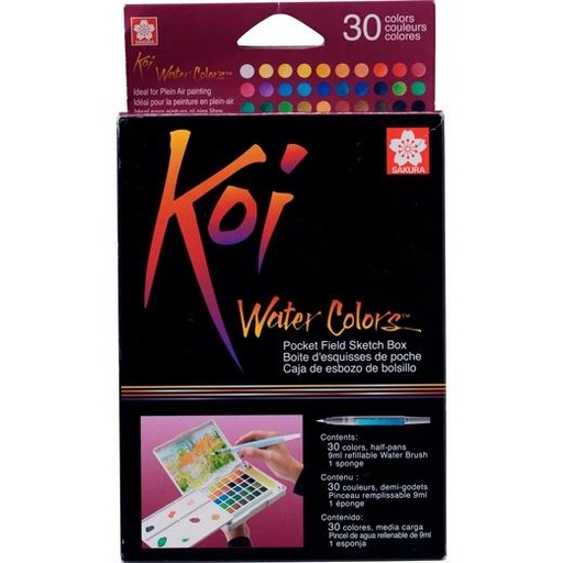TALENS - SAKURA KOI WATER COLORS SKETCH BOX 30 COLORES SURTIDOS (Ref.XNCW30N)