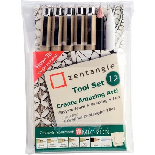 TALENS - SAKURA ZENTANGLE TOOL SET 12 PIEZAS (Ref.Z12PTGB)