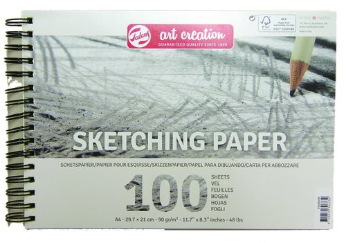 TALENS ART CREATION - BLOCK DE DIBUJO ESBOZO (espiral) 90g A4 100h (Ref.9318002M)