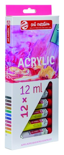 TALENS ART CREATION - PINTURA ACRILICA SET INICIACION 12 ml (Tubo) ESTUCHE de 12 (Ref.9021712M)