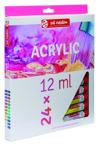 TALENS ART CREATION - PINTURA ACRILICA SET INICIACION 12 ml (Tubo) ESTUCHE de 24 (Ref.9021724M)