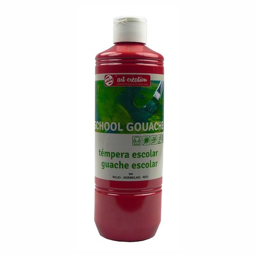 TALENS ART CREATION - TEMPERA GOUACHE 500 ml (bote) ROJO (Ref.4772300M)