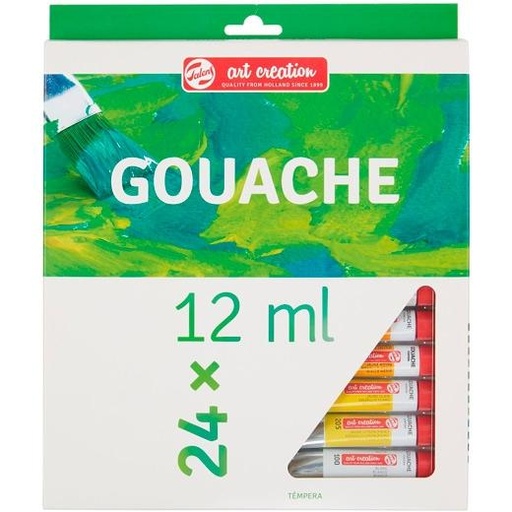 TALENS ART CREATION - TEMPERA SET INICIACION 12 ml (Tubo) ESTUCHE de 24 (Ref.9021624M)