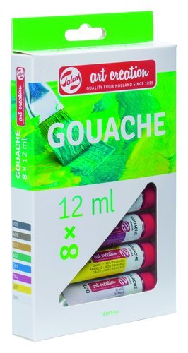 TALENS ART CREATION - TEMPERA SET INICIACION 12 ml (Tubo) ESTUCHE de 8 (Ref.9021608M)