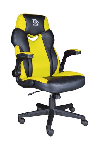 TALIUS - SILLA CRAB GAMING negr/amarill, brazos abatibles, butterfly, ruedas nylon, piston clase 4 (Ref.48073)