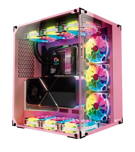 TALIUS - caja Atx gaming Cronos Orchid RGB cristal templado USB 3.0 (Incluye 3 ventiladores) (Ref.TAL-CRONOSORCHID)