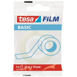 TESA - CINTA ADHESIVA BASIC TRANSPARENT rollo 33x19 (Ref.58544-00000-00)
