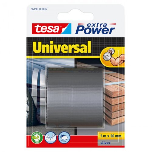 TESA - CINTA AMERICANA EXTRA POWER rollo 5x50 PLATA (Ref.56490-00006-01)