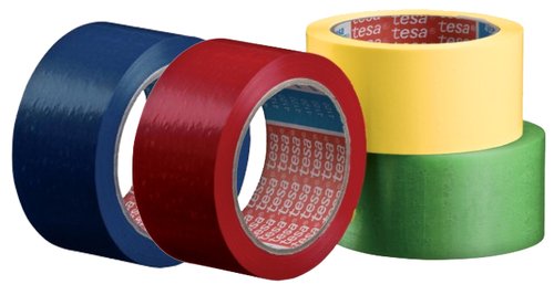 TESA - CINTA de EMBALAJE PVC 4204 rollo 66x50 ROJO (Ref.62204-00004-00)