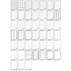 TICO - ETIQUETAS ADH.IMPR. A4 COPY LASER CAJA 100h 105x74 mm 800 uds.() (Ref.LP4W-10574)