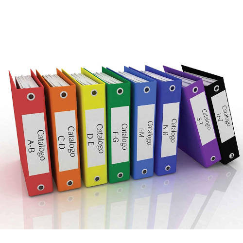 TICO - ETIQUETAS ADH.MANUALES BLANCA Y FLUOR TAMAÑOS SURTIDOS PACK DE 10 (Ref.A4-mix)