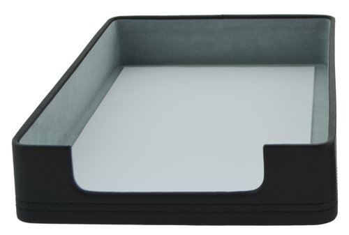 TOMAS CARNERO - BANDEJA SOBREMESA POLIPIEL 34x25x6 CM. NEGRO (Ref.REF. 7)