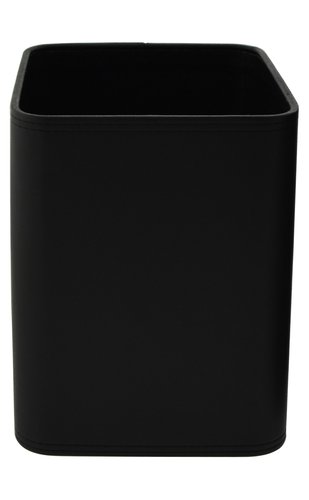 TOMAS CARNERO - PAPELERA POLIPIEL PEQUEÑA CUADRADA 24x24x32 CM. NEGRO (Ref.REF. 6)