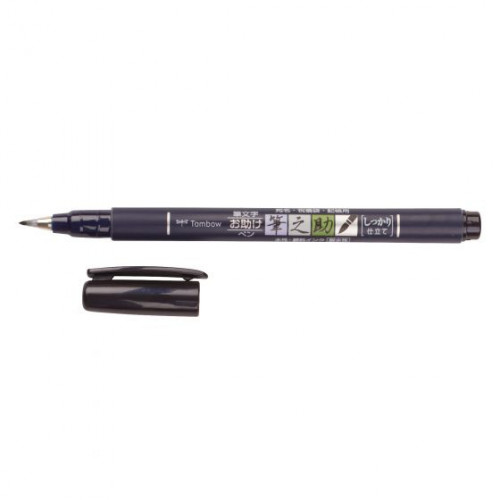 TOMBOW - ROTULADOR BASE AGUA PUNTA ELÁSTICA DURA NEGRO (Ref.WS-BH-1P)