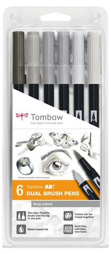 TOMBOW - ROTULADOR DOBLE PUNTA PINC. EST 6 (Ref.ABT-6P-6)
