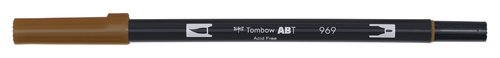 TOMBOW - ROTULADOR DOBLE PUNTA PINCEL CHOCOLATE (Ref.ABT-969)
