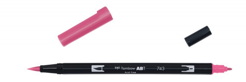 TOMBOW - ROTULADOR DOBLE PUNTA PINCEL COLOR HOT PINK (Ref.ABT-743)