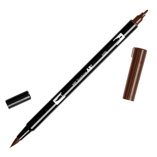 TOMBOW - ROTULADOR DOBLE PUNTA PINCEL COLOR REDWOOD (Ref.ABT-899)