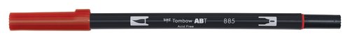TOMBOW - ROTULADOR DOBLE PUNTA PINCEL ROJO CALIDO (Ref.ABT-885)