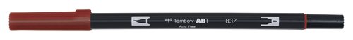 TOMBOW - ROTULADOR DOBLE PUNTA PINCEL VINO ROJO (Ref.ABT-837)