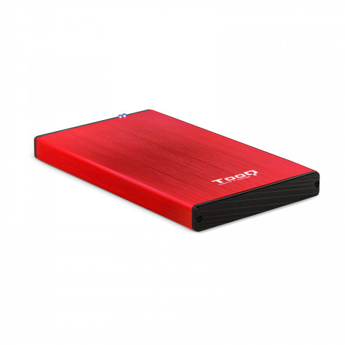 TOOQ - caja para disco duro externo 2.5" Caja de disco duro (HDD) Negro, Rojo (Ref.TQE-2527R)