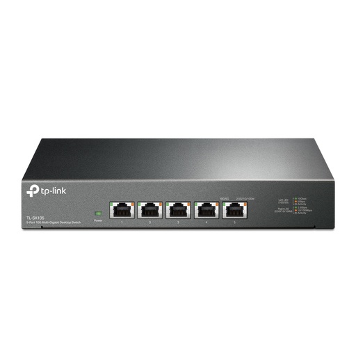 TP-LINK - Conmutador de escritorio multigigabit de 5 puertos RJ45 10G. Caja de acero para escritorio P (Ref. TL-SX105 )