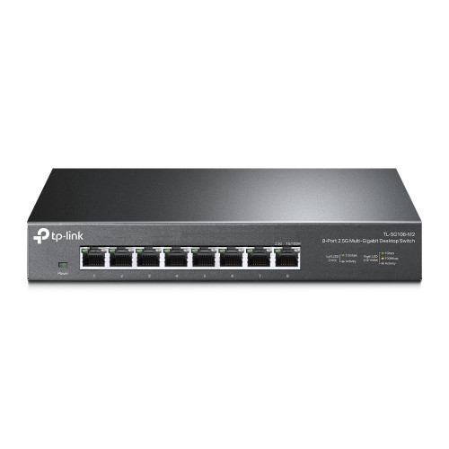 TP-LINK - Conmutador de escritorio multigigabit de 8 puertos RJ45 2.5G. Caja de acero para escritorio (Ref. TL-SG108-M2 )