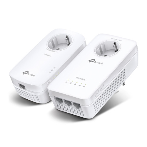 TP-LINK - KIT EXTENSOR WIFI AC POWERLINE AV1300 CON TOMA DE CORRIENTE ADICIONAL. (Ref.TL-WPA8631P KIT)