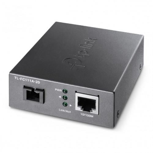 TP-LINK - convertidor de medio 100 Mbit/s Monomodo Negro (Ref.TL-FC111A-20)