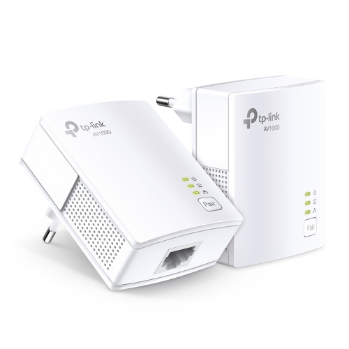 TP-LINK - INICIAL DE ADAPTADORES POWERLINE AV1000 1-PUERTOS GIGABIT 1000Mbps (Ref.TL-PA7017 KIT)