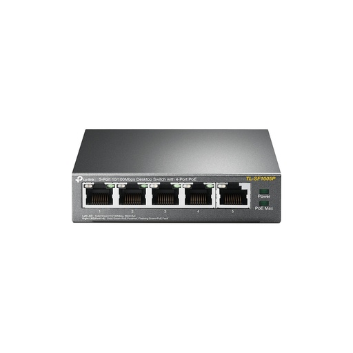 TP-LINK - No administrado Fast Ethernet (10/100) Energía sobre Ethernet (PoE) Negro (Ref.TL-SF1005P)
