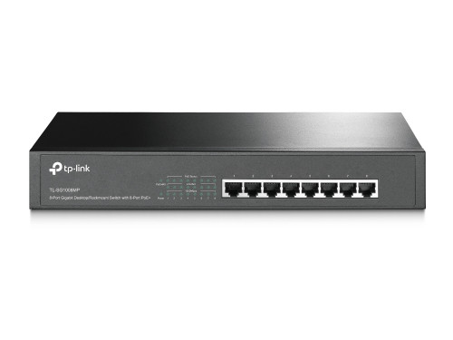 TP-LINK - No administrado Gigabit Ethernet (10/100/1000) Energía sobre Ethernet (PoE) Negro (Ref.TL-SG1008MP)