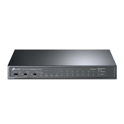 TP-LINK - Switch de escritorio Gigabit de 8 puertos a 10 / 100Mbps + 3 puertos con 8 puertos PoE+ (Ref.TL-SL1311MP)