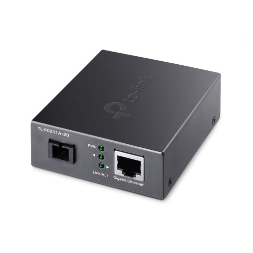 TP-LINK - convertidor de medio 1000 Mbit/s 1550 nm Monomodo Negro (Ref.TL-FC311A-20)