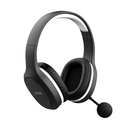 TRUST - GXT 391 Thian Auriculares Inalámbrico y alámbrico Diadema Juego USB Tipo C Negro, Blanco (Ref.24502)