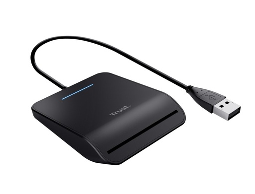 TRUST - Primo lector de tarjeta inteligente Interior Negro CardBus+USB 2.0 (Ref.23890)