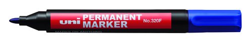 UNI-BALL - MARCADOR PERMANENTE MARKER NO.320F CONICO 3,0 mm AZUL (Ref.198093000)