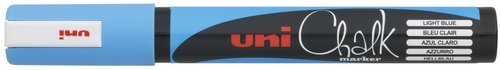 UNI-BALL - MARCADOR TIZA LIQUIDA CHALK MARKER PWE-5M 1,8-2,5 mm AZUL CLARO (Ref.264671000/140079000)
