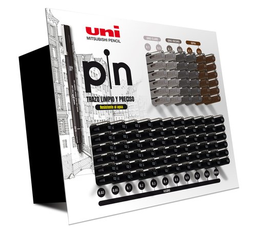 UNI-BALL - UNIBALL EXPOSITOR MARCADOR PERMANENTE NEGRO PINOX-200/102P CALIBRADOS -102U- (Ref.182634687)