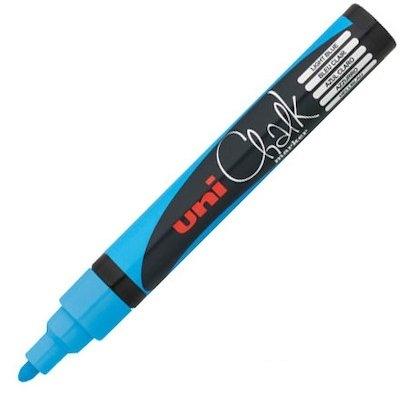 UNI-BALL - UNIBALL MARCADOR DE TIZA LIQUIDA PWE-5M AZUL CLARO -6U- (Ref.264671000)