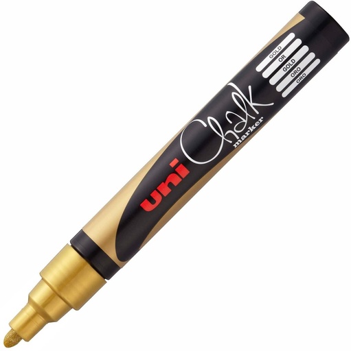 UNI-BALL - UNIBALL MARCADOR DE TIZA LIQUIDA PWE-5M ORO -6U- (Ref.264705000)