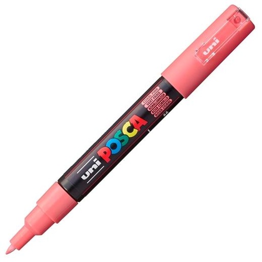 UNI-BALL - UNIBALL MARCADOR POSCA PC-1M NO PERMANENTE PUNTA FINA 0.7MM ROSA CORAL (Ref.265090000)