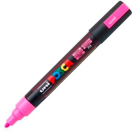 UNI-BALL - UNIBALL MARCADOR POSCA PC-5M FLUOR ROSA -12U- (Ref.198077000)