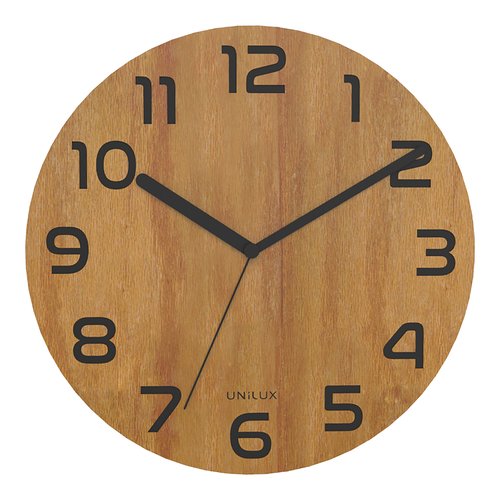 UNILUX - RELOJ DE PARED PALMA BAMBOO ANALOGICO 30,5 CM Ø (Ref.400140806)