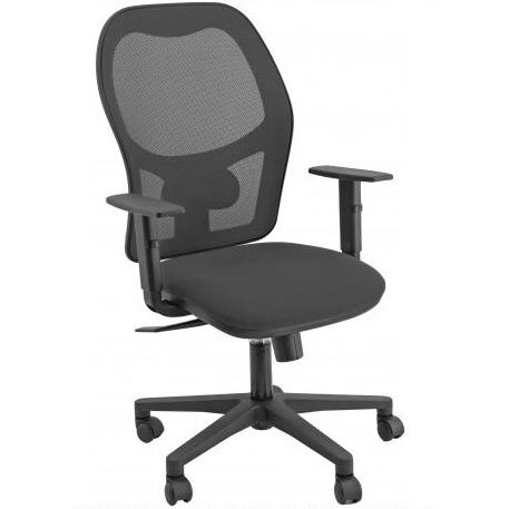 UNISIT - SILLA ADMINISTRATIVA SINCRO HUBBLE REPOSABRAZOS AJUSTABLES NEGRO (Ref.HUHUVE/BR/EN)
