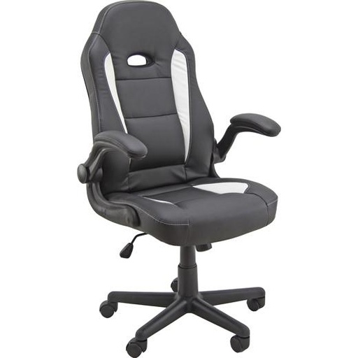 UNISIT - SILLÓN GAMING GIRATORIO CON REPOSABRAZOS NEGRA Y BLANCA (Ref.CH3/KN)