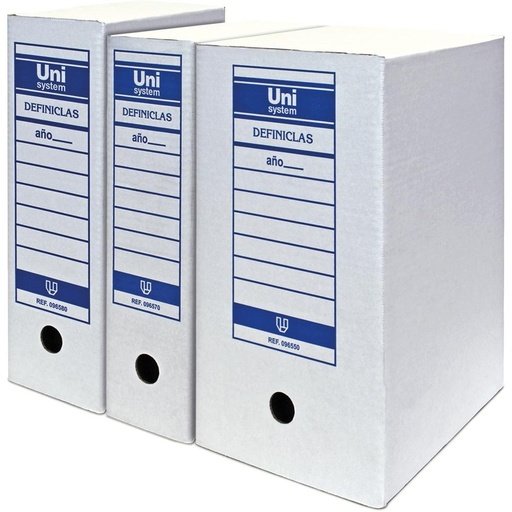 UNISYSTEM - DEFINICLAS ARCHIVO DEFINITIVO CARTON DOBLE FOLIO -50U- (Ref.96550)